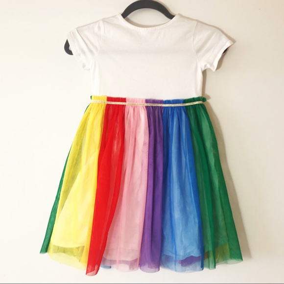 hanna andersson rainbow tulle dress